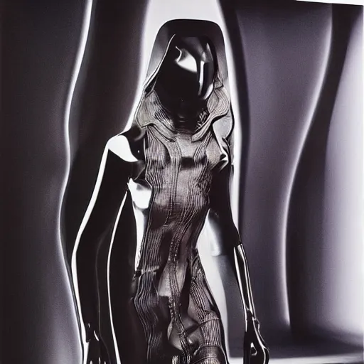 Image similar to giger hugo boss high fashion