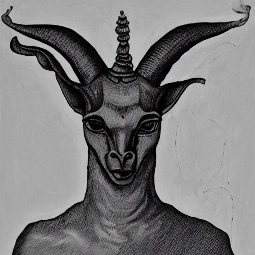 Prompt: portrait of baphomet