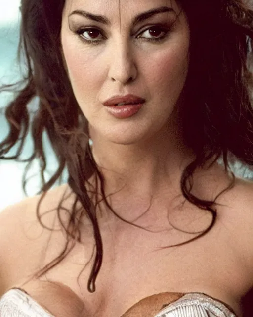 Image similar to monica bellucci as aphrodite