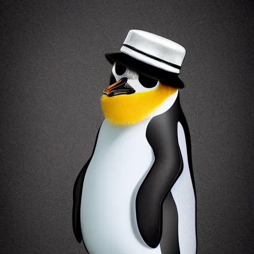 Image similar to A penguin Dj, highly detailed, digital art, trending on Artstation,