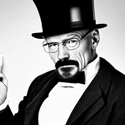 Image similar to Walter white with a top hat