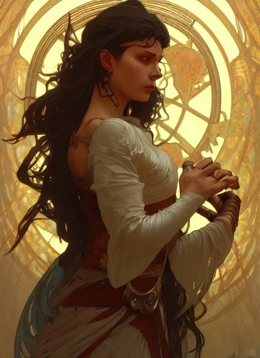 Image similar to a mad god is tearing up the world, medieval, highly detailed, digital painting, artstation, concept art, smooth, sharp focus, illustration, art by artgerm and greg rutkowski, reimagined by alphonse mucha