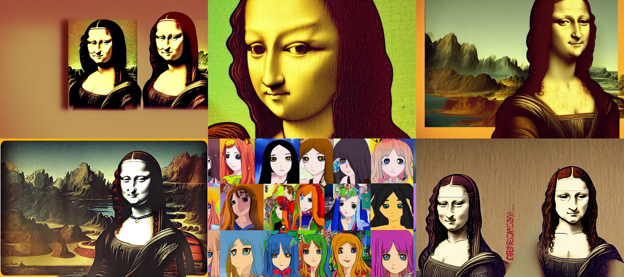 Prompt: monalisa anime style, 8 k