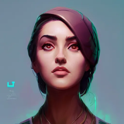 Image similar to female portrait, maya ali mage, gloomhaven, dynamic lighting, gaudy colors, octane render aesthetic, matte painting concept art, official fanart behance hd artstation by jesper ejsing, by rhads and makoto shinkai and lois van baarle and ilya kuvshinov and rossdraws