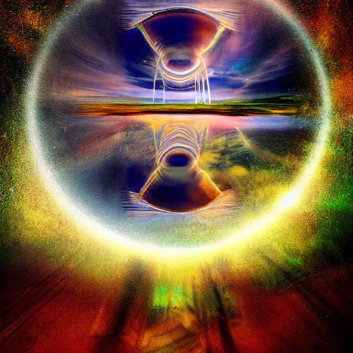 Image similar to the gates of heaven surreal abstract