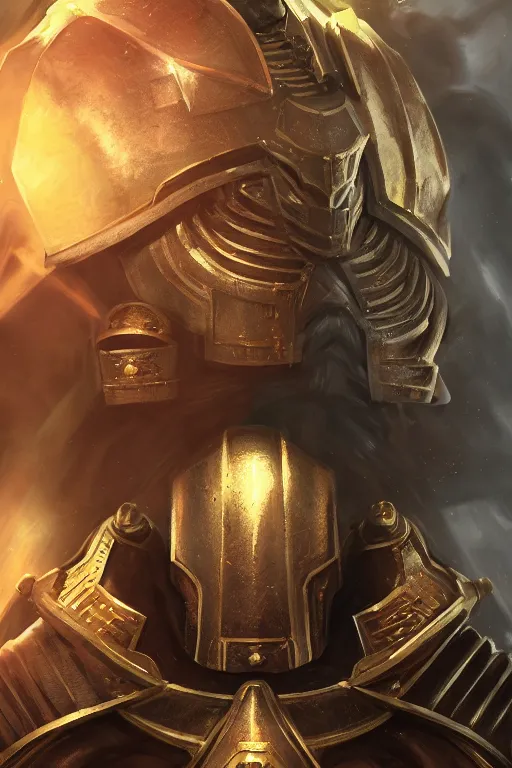 Image similar to armor portrait heros warhammer 4 0 k horus heresy fanart - the primarchs emperor by johannes helgeson animated with vfx concept artist & illustrator global illumination ray tracing hdr fanart arstation zbrush central hardmesh 8 k octane renderer comics stylized