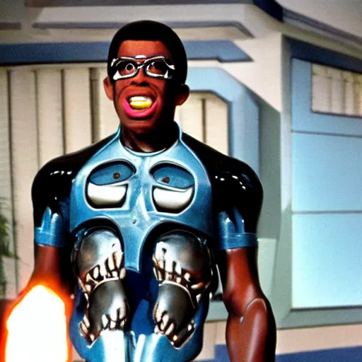 Prompt: steve urkle terminator 1 9 8 0 s children's show, detailed facial expressions