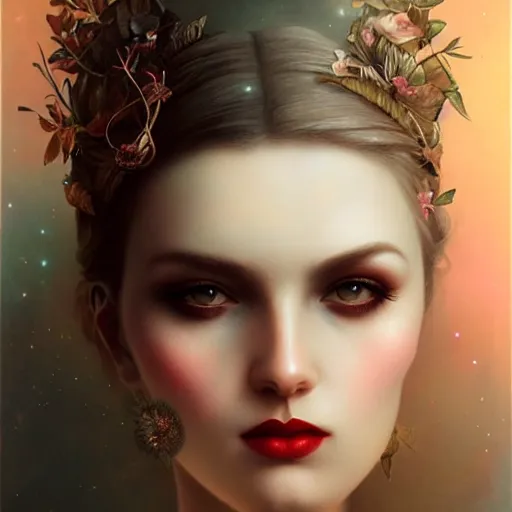 Prompt: beautiful lady, art by tom bagshaw