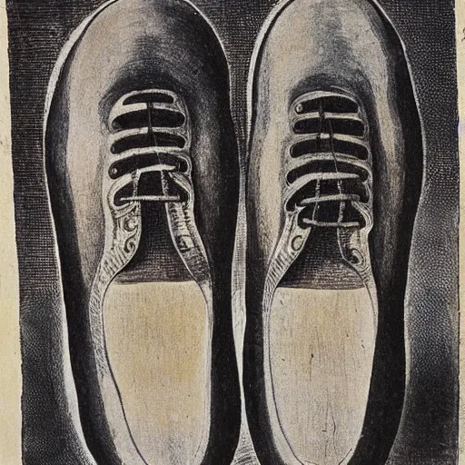 Prompt: A Pair of Running Shoes by William Blake.