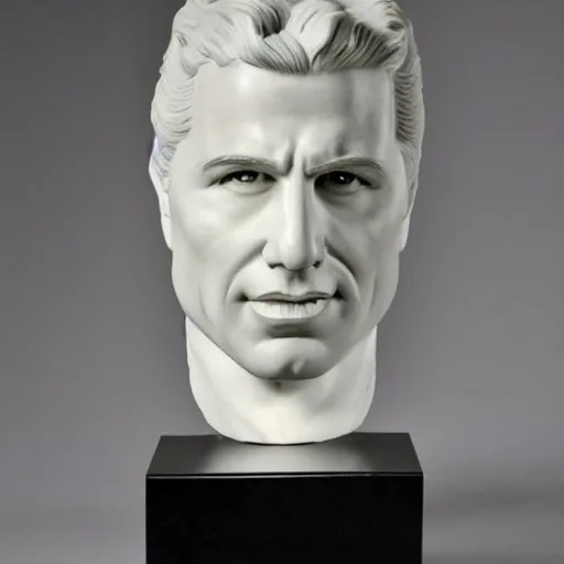 Image similar to marble bust of john travolta