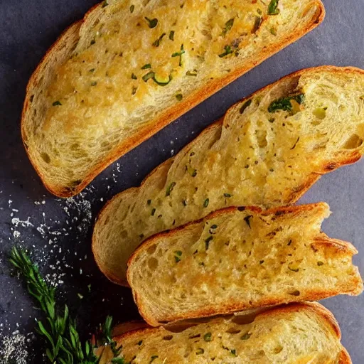 Prompt: garlic bread