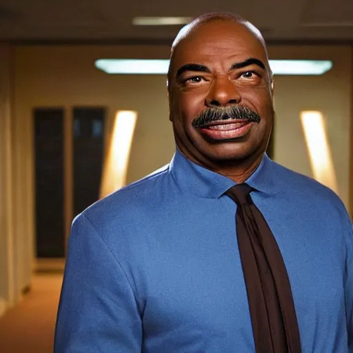 Prompt: photo of a person who looks like a mixture between michael dorn and levar burton