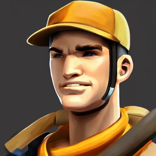 Prompt: portrait of scout from team fortress 2 in the style of kazuma kaneko, hd, artstation, very detailed