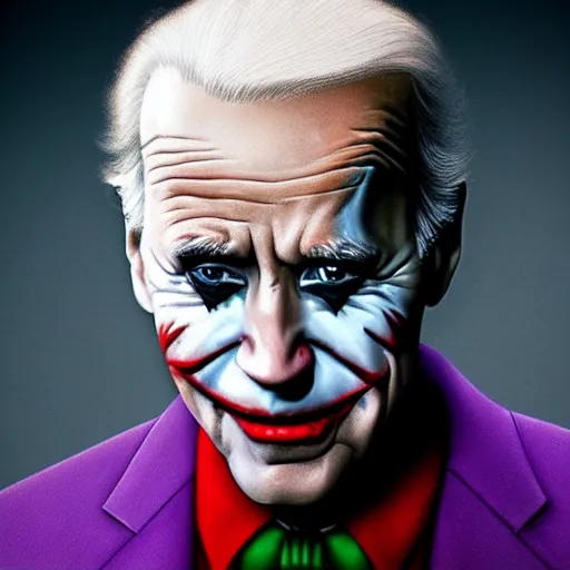 Prompt: joe biden as the joker 4 k