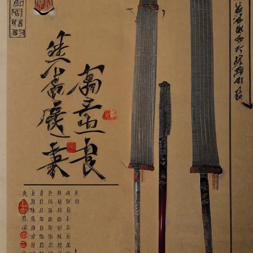 Image similar to chinese great sword and spear