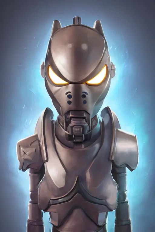 Image similar to epic mask helmet robot ninja portrait stylized as fornite style game design fanart by concept artist gervasio canda, behance hd by jesper ejsing, by rhads, makoto shinkai and lois van baarle, ilya kuvshinov, rossdraws global illumination radiating a glowing aura global illumination ray tracing hdr render in unreal engine 5