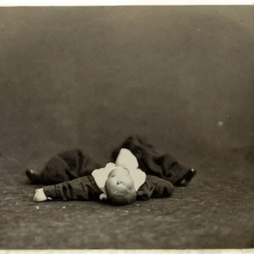 Prompt: old photo of a Victorian child breakdancing