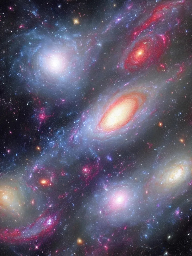 Image similar to super high resolution deepspace image of galaxies, nasa photos, artstation