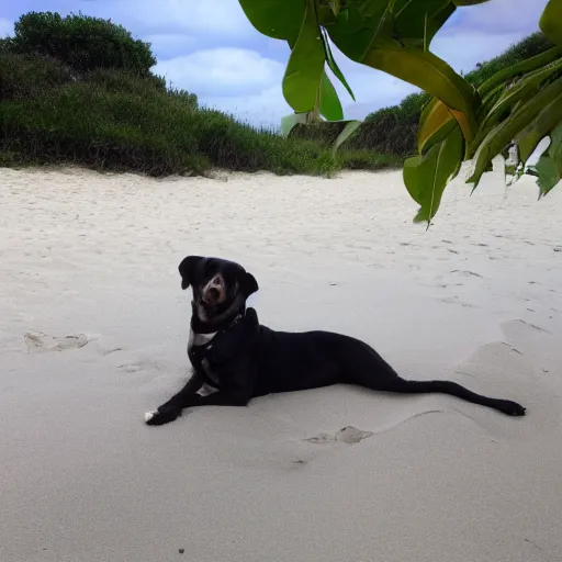 Image similar to lemon relaxing on the beach