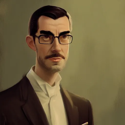 Prompt: Portrait of Mr. Crocker, matte painting, Artstation, 4K