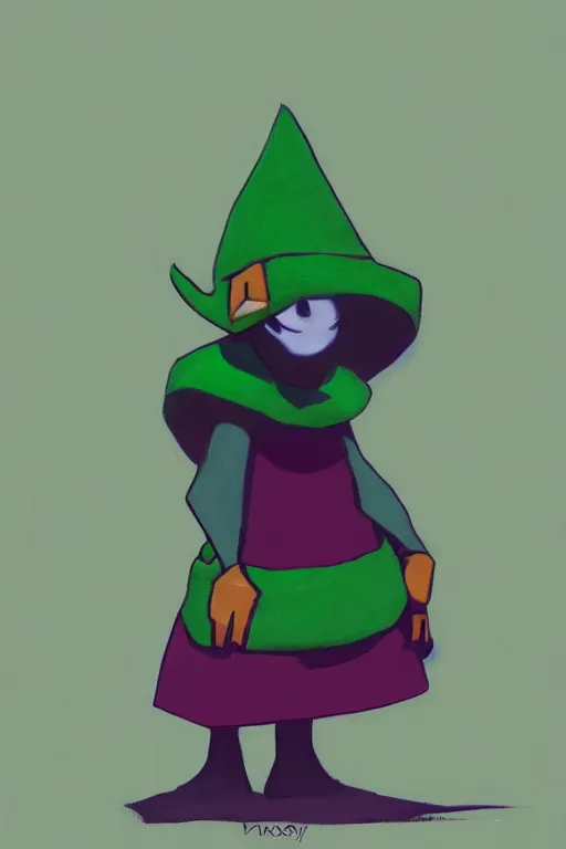 Image similar to ralsei from deltarune, painting