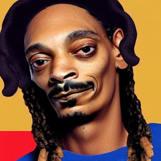 Image similar to a hotdog mixed with the face of snoop dogg