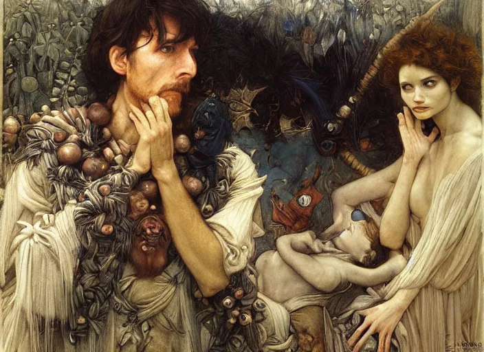 Image similar to jim henson's labyrinth by edgar maxence and caravaggio and michael whelan and delacroix style, artistic