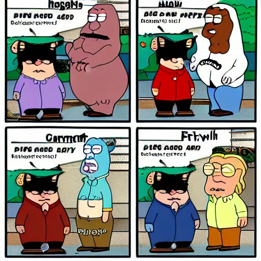 Image similar to of a crypto animal in the style of family guy