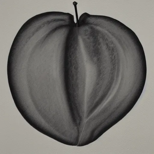 Image similar to centered hyper-realistic single piece of fruit, gray background