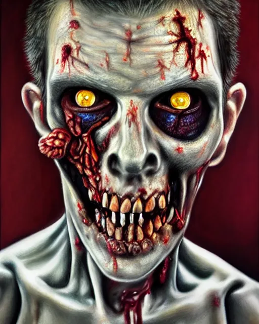 Image similar to a realistic detailed portrait painting of a zombie