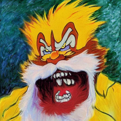 Prompt: dave chizzy chisnall as snarf from thundercats, as painted by claude monet