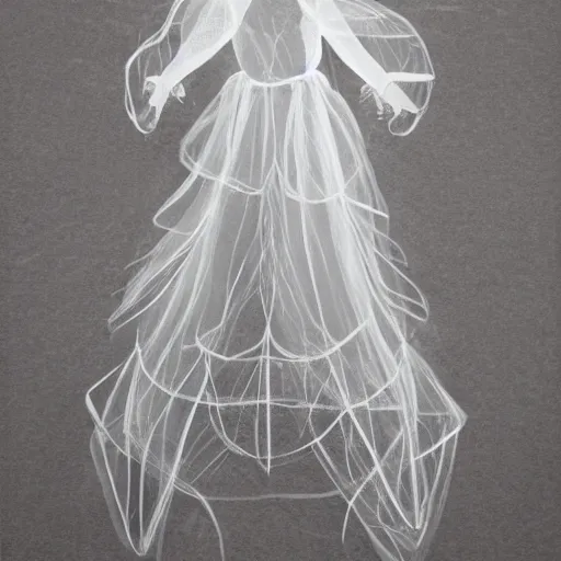 Prompt: a lace ghost