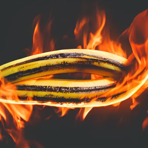 Image similar to photo of a burning banana