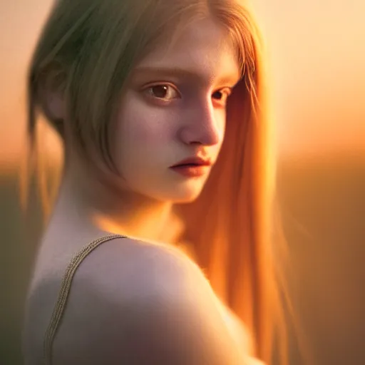 Image similar to photographic portrait of a stunningly beautiful english emo female in soft dreamy light at sunset, soft forcus, contemporary fashion shoot, by edward robert hughes, annie leibovitz and steve mccurry, david lazar, jimmy nelsson, extremely detailed, breathtaking, hyperrealistic, perfect face, octane render