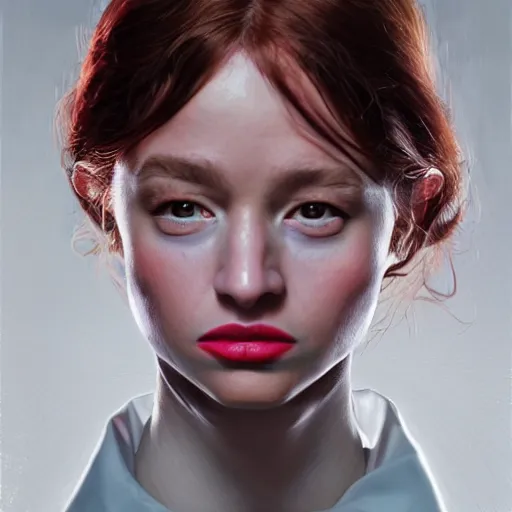 Image similar to A masterpiece portrait of a Female version of Patric Bateman from American Psycho. medium shot, intricate, elegant, highly detailed. trending on artstation, digital art, by Stanley Artgerm Lau, WLOP, Rossdraws, James Jean, Andrei Riabovitchev, Marc Simonetti, Yoshitaka Amano