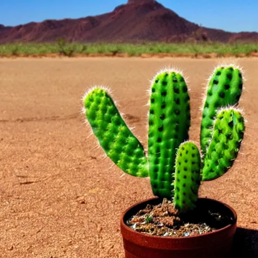 Prompt: a cactus plant on a lonely dessert abcdef