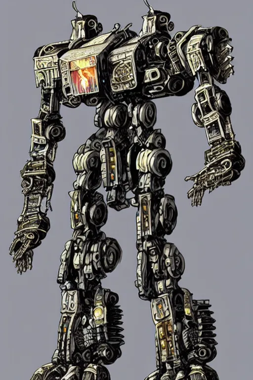 Image similar to cinematic still in machine - warrior - 2, intricate ornate humanoid mecha warrior,