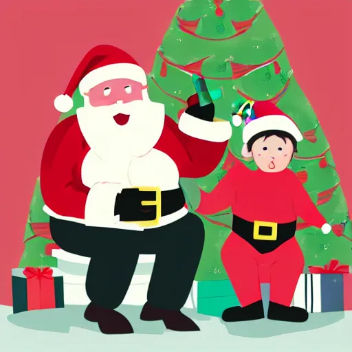 Image similar to an alcoholic wearing santa suitr crying while having a child on his lap, shopping mall, emotional, sadness, anxious, depressed, zoomed out, colorfull, photorealistic, cinematic, concept art, epic