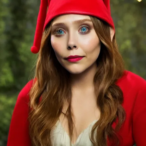 Prompt: photo of elizabeth olsen as an elf, portrait, dslr