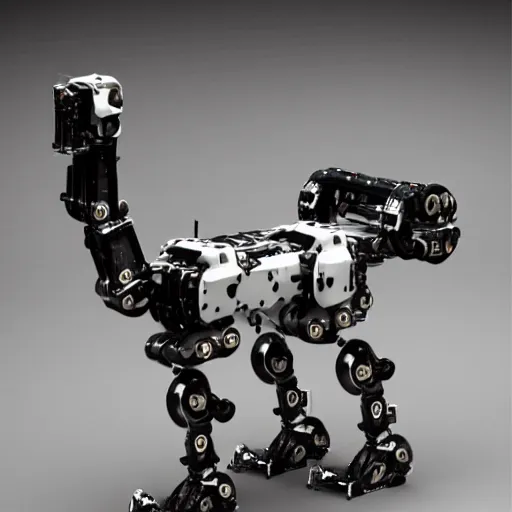 Image similar to Sci-fi industrial mech robot cat by boston dynamics