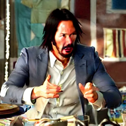 Image similar to Keanu reeves in the pixar film