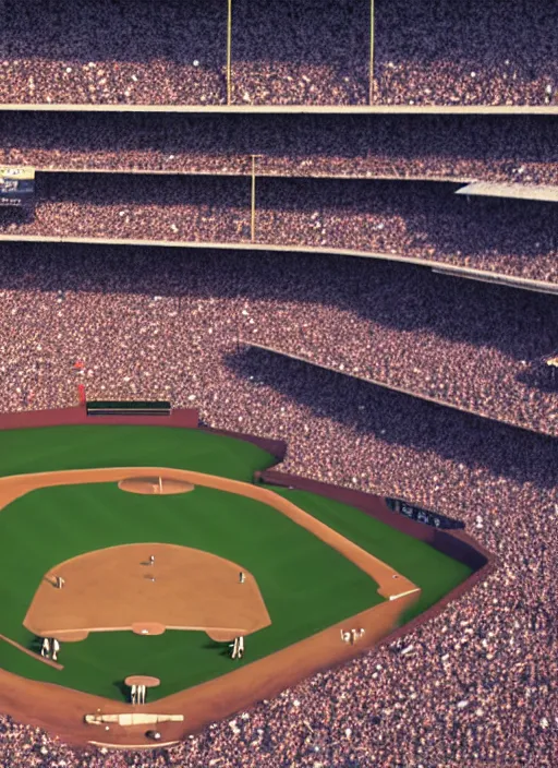 Prompt: baseball game, stadium crowd, josh kirby, octane render, highly detailed, rim light, art, cinematic lighting, very coherent, hyper realism, high detail, 8 k