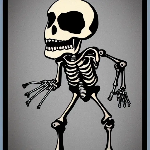 Image similar to screaming skeleton holding a gun