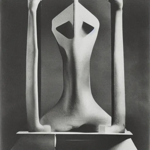 Prompt: The ‘Naive Oculus’ by Man Ray, auction catalogue photo (early machine), private collection, on display from the estate of Max Ernst