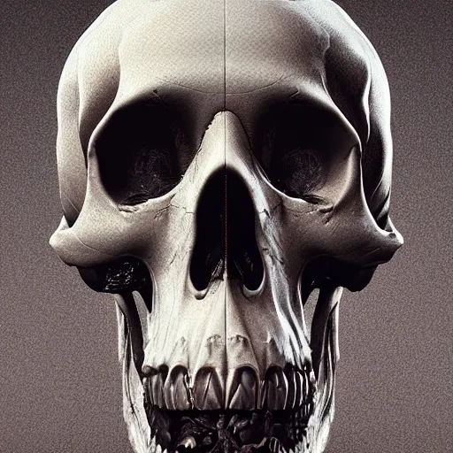 Image similar to portrait_of_a_melting_skull._intricate_abstract._intricate_artwork._by_Tooth_Wu_wlop_beeple_dan_mumford._octane_render_trending_on_artstat