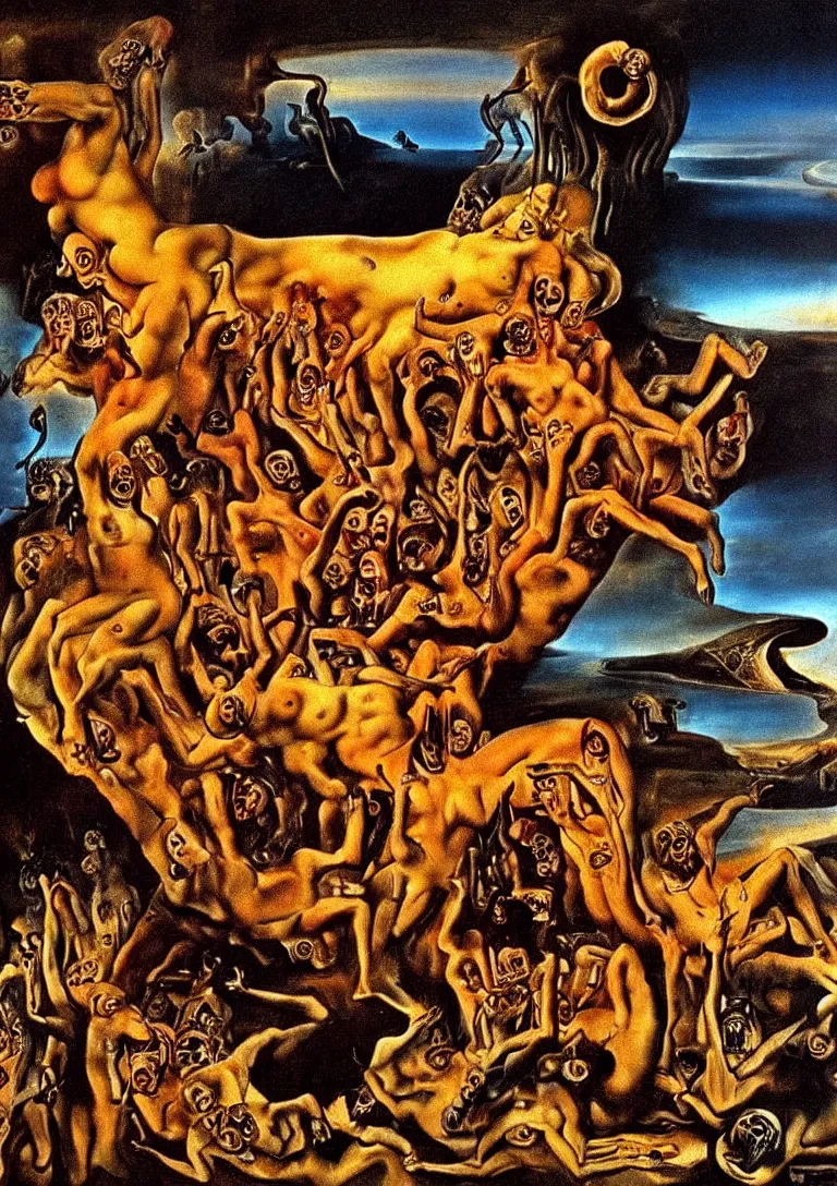 Image similar to Hell by Dali. Masterpiece.