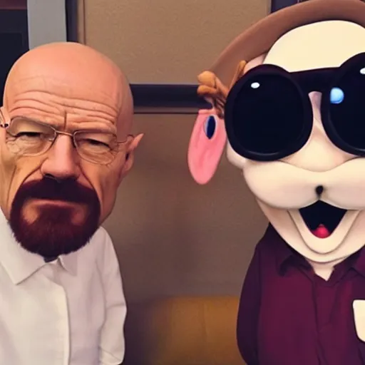 Image similar to Walter White and bugs bunny selfie