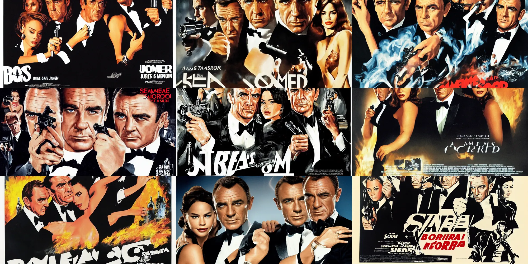 Prompt: james bond movie poster, starring sean connery and sofia vergara