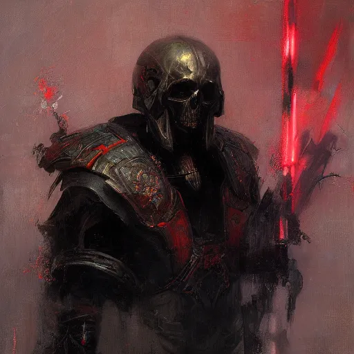Image similar to the death bringer by ruan jia, portrait