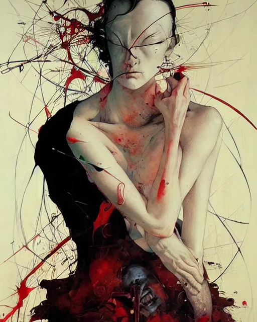 Image similar to human reason can excuse any evil ; that is why it's so important that we don't rely on it. in the style of adrian ghenie, esao andrews, jenny saville, edward hopper, surrealism, dark art by james jean, takato yamamoto